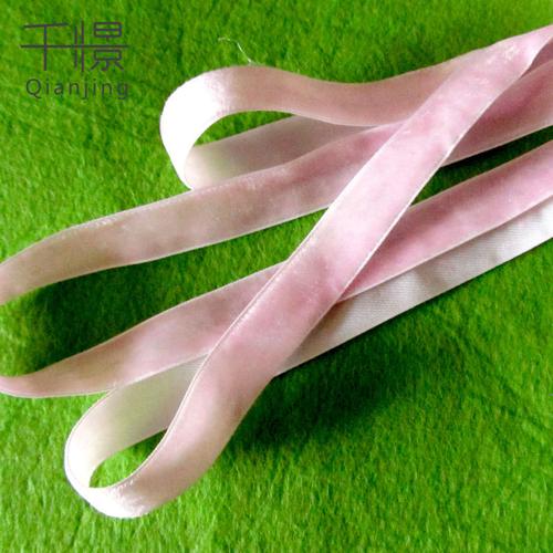 6cm浅粉色绒带 单面丝绒带服装辅料装饰绒面织带